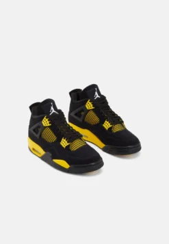 Air Jordan 4 Retro - Sneakers Hoog - Black/White/Tour Yellow