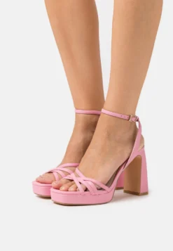 Buffalo Vegan Cherry Cage - Sandalen Met Plateauzool - Pink