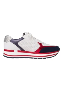 Marco Tozzi Sneaker - Sneakers Laag - White/Navy -Mode Schoenenselectie Winkel 78793714e1bb4cb382182a97859307e3