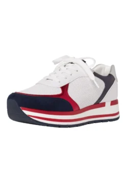 Marco Tozzi Sneaker - Sneakers Laag - White/Navy -Mode Schoenenselectie Winkel 914f835a7da3423ab0cf327f119eeeeb
