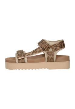 Beau - Sandalen Met Plateauzool - Leopard Brown
